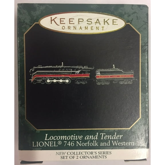 Locomotive and Tender Lionel Norfolk and Western 1st in Series 1999 Miniature Hallmark Ornament QXM4549