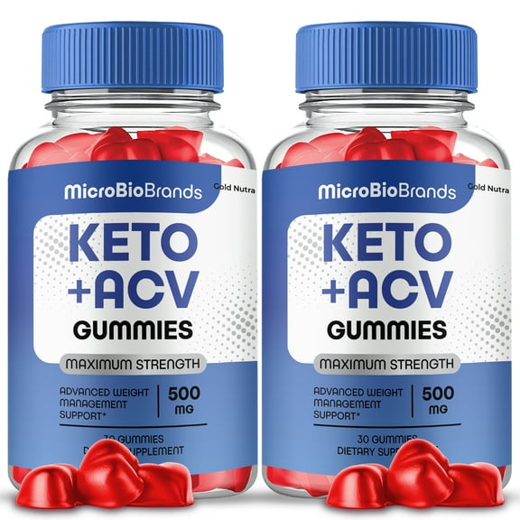 MicroBioBrands Keto ACV Gummies, MicroBioBrands Keto   ACV Gummies, Official MicroBioBrands for Men and Women Ketosis Apple Cider Vinegar (2 Pack)