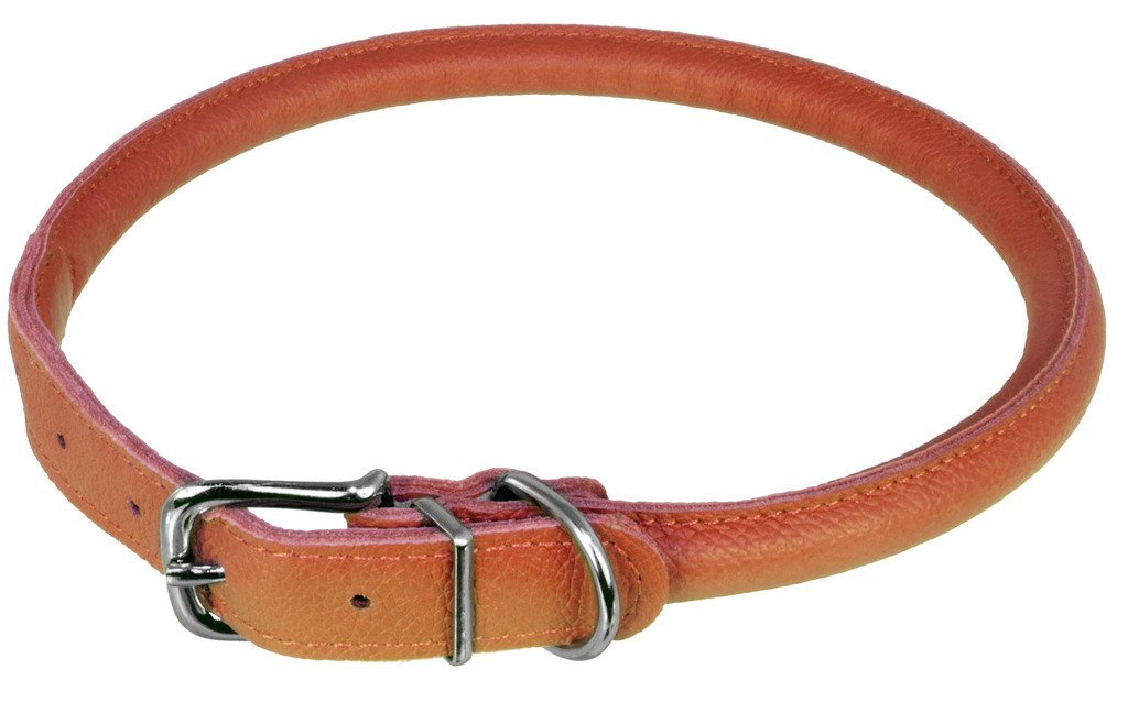 Soft rolled leather dog collar Clearance