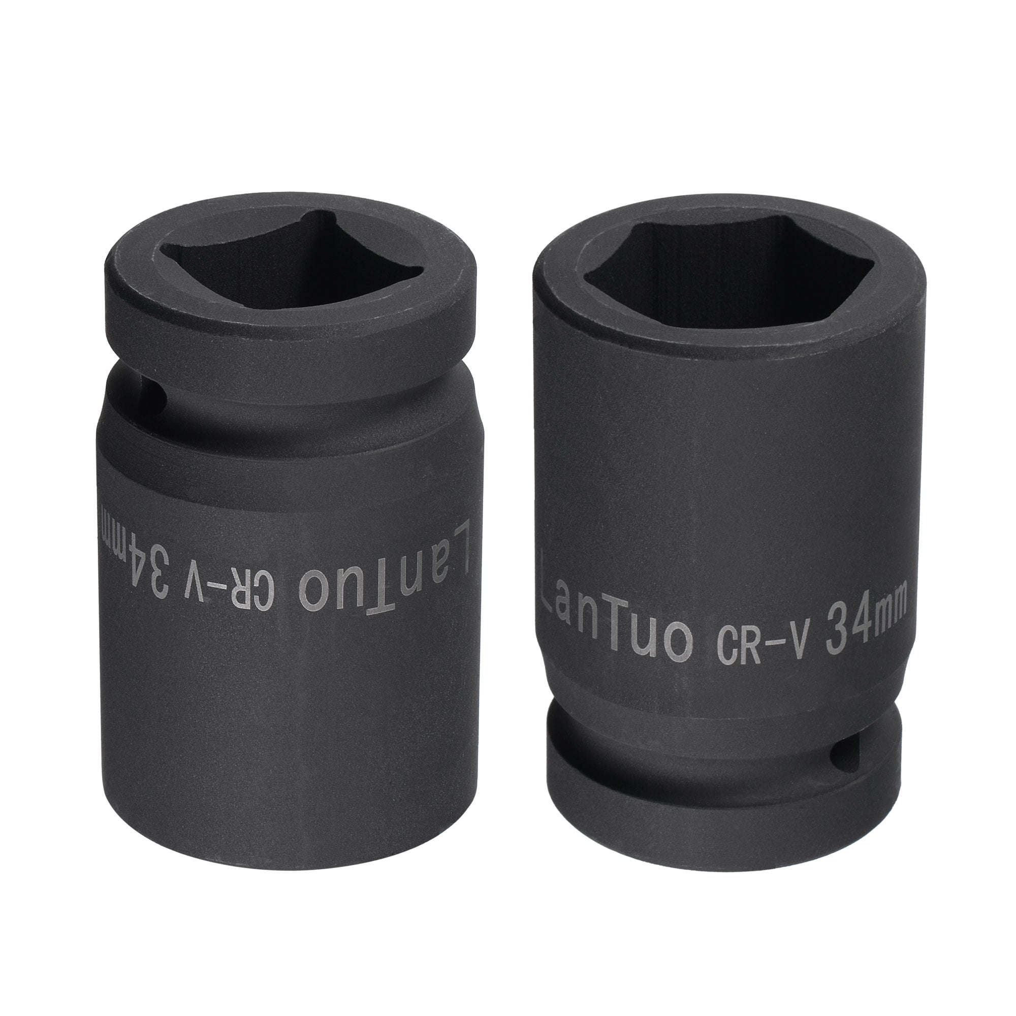 Uxcell 1-Inch Drive 33mm 6-Point Impact Socket - CR-MO Steel, 80mm Length, Black Phosphate Finish
