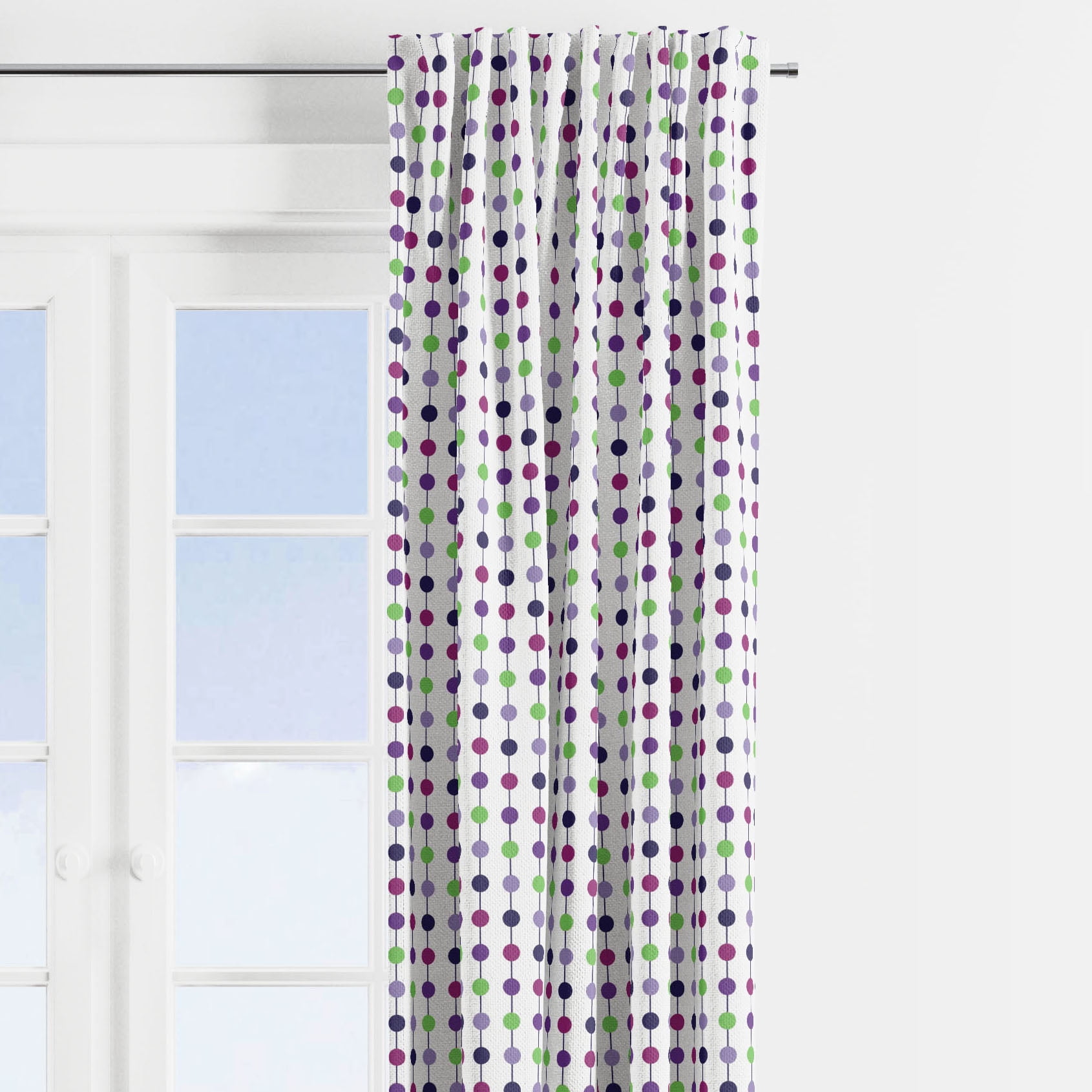 Botanical Purple/Multicolor Window Treatments Curtain Panel/Valance