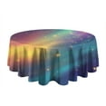 thumbnail image 5 of Colorful Galaxy Pattern Round Tablecloth 60"x60",Wrinkle Wipeable Table Cloth for Kitchen Dining Room Picnic Patio Party, 5 of 6