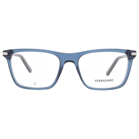 Ferragamo Rectangular Eyeglasses SF2959N 414 Crystal Navy Blue 55mm