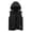 Black, variant on Iyufng Mens Removable Hooded Quilted Puffer Vests Lightweight Sleeveless Outerwear with Zipper Side Pockets