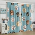 thumbnail image 3 of Cartoon Animal Dog Blackout Curtains, Blue Background Cute Dog Print Curtains Suitable for Children''s Bedroom Living Room Window Decorations 42x54 Inches, 3 of 6