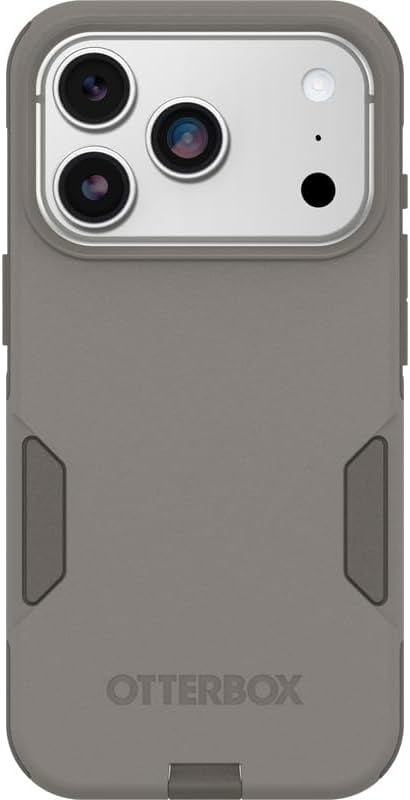 OtterBox iPhone 17 Pro (Only) Bundle: Commuter Series MagSafe Case & Screen Protector - Grey Comfort (Beige) - Built-in magnets - Thin & Protective - with Port Protection - Non-Retail Packaging