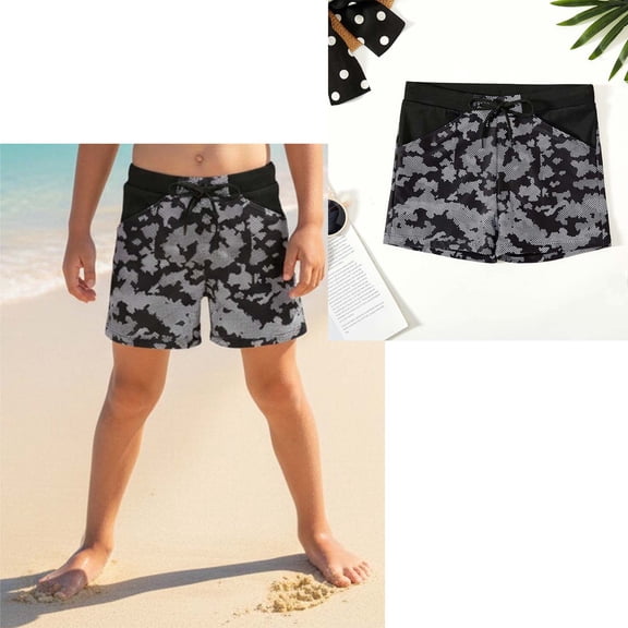 Little Boys Swim Trunks Compression Liner Swim Shorts Boys Quick Dry Girls Board Swim Shorts 8-9 Years