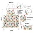 thumbnail image 7 of Colorful Princess Flower Fairy Pattern Apron-Garden Aprons for Women with Pockets-Cotton Linen Waterproof Kitchen Cooking Gardening Aprons Adjustable for Kitchen,Cooking,BBQ and Salon 33x27 Inch, 7 of 7