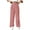 Pinks, variant on LLYwey Comfortable Work Pants Women Ladies Casual Trousers High Waisted Loose Straight Leg Stylish Pants Suit Pants New Full Length Pants Regular Fitted Pinky L