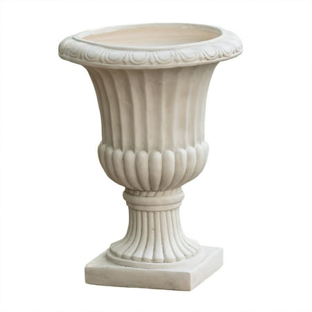 Noble House Lucca Antique White Italian 26-inch Urn Planter - Walmart.com