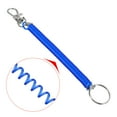 thumbnail image 3 of Uxcell 6.7" Spiral Retractable Spring Coil Keychain Plastic Blue 2pcs, 3 of 5