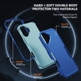thumbnail image 5 of Compatible with Apple iPhone 16 Plus Case for Women Men, Military Grade Shockproof Drop Protection Anti-Scratch Bumper Rugged Matte Phone Case Cover for iPhone 16 Plus, Blue+Gray, 5 of 7