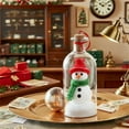 thumbnail image 4 of Christmas Snowman Voice Recording Ornament - Message-in-a-Bottle Style Decor, Festive Snowman Figurine with Voice Recorder for Holiday Gifting & Home Christmas Decor, 7.87*2.67in, White, 4 of 9