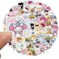 thumbnail image 3 of 100 pegatinas Kawaii, pegatinas de anime, pegatinas Helllokittty Mymelody&kuromi, paquete de pegatinas lindas, pegatinas impermeables para niños, pegatinas de vinilo estéticas, Ska, 3 of 5