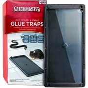 Catchmaster Baited Rat, Mouse and Snake Glue Traps - 12 Glue Trays
