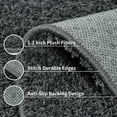 thumbnail image 3 of Garvee 2' x 8' Hallway Runner Rug Modern Solid Shag Rug Luxury Indoor Bedsides Rugs High Pile Fluffy Carpet Floor Cover for Kitchen, Dark Gray, 3 of 7