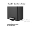 thumbnail image 5 of EKO Madison Bathroom Trash Can, 3.2 Gallon Stainless Steel Rectangular Removable Liner Step Lid Garbage Bin, Matte Black, 5 of 6