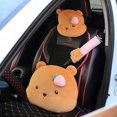 thumbnail image 1 of Lindo reposacabezas de coche de dibujos animados, accesorio de peluche para coche, protección para el cuello, almohada para la cintura, linda funda para cinturón de seguridad, almohada para coche, 1 of 6
