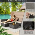 thumbnail image 4 of Vicluke 6 Pieces Patio Furniture Sets Outdoor Rattan Daybed, Rectangle Sunbed for Backyard (Khaki), 4 of 8