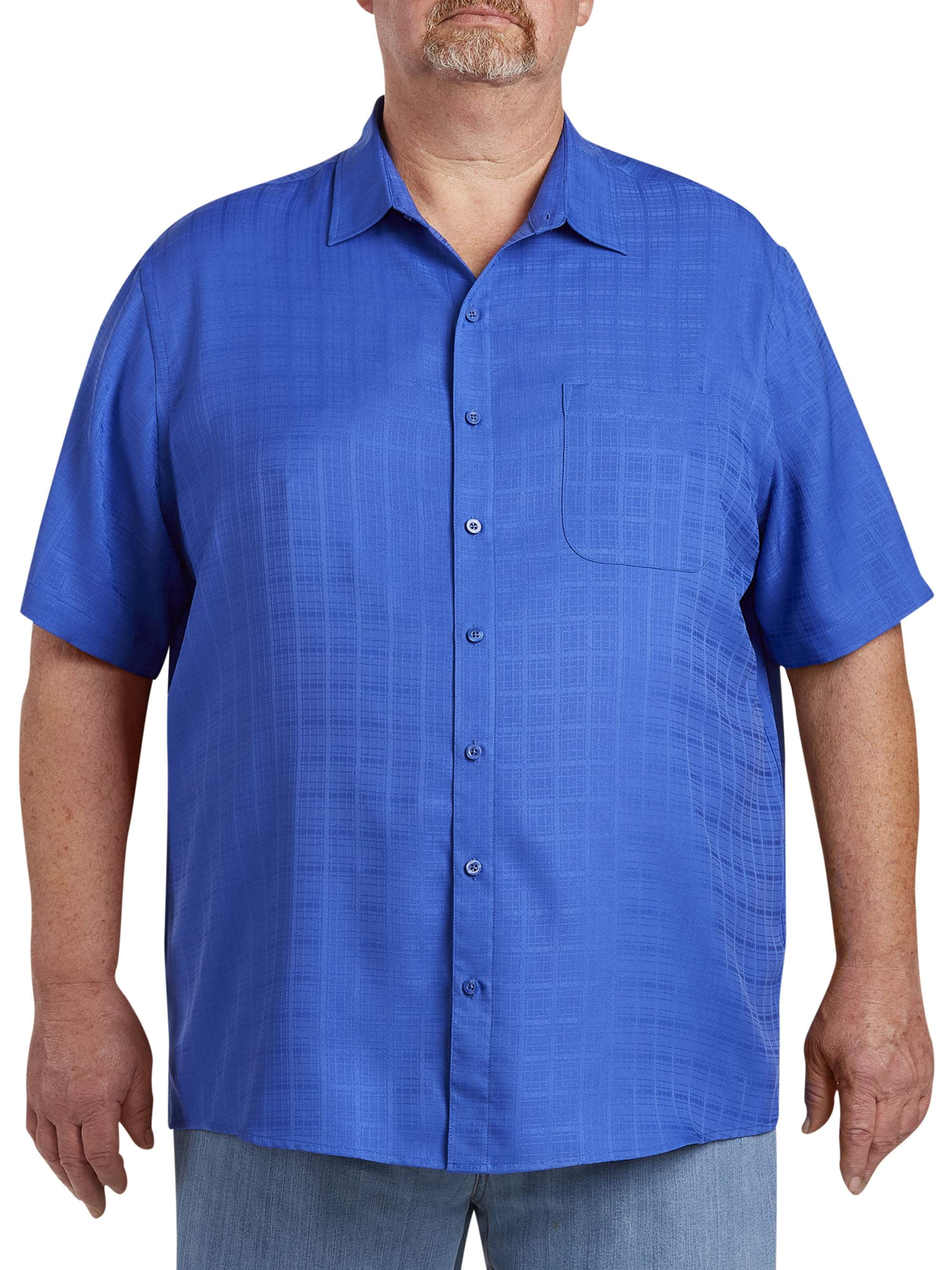 Canyon Ridge - Men's Big & Tall Easy Care Short Sleeve Plaid Shirt, up ...