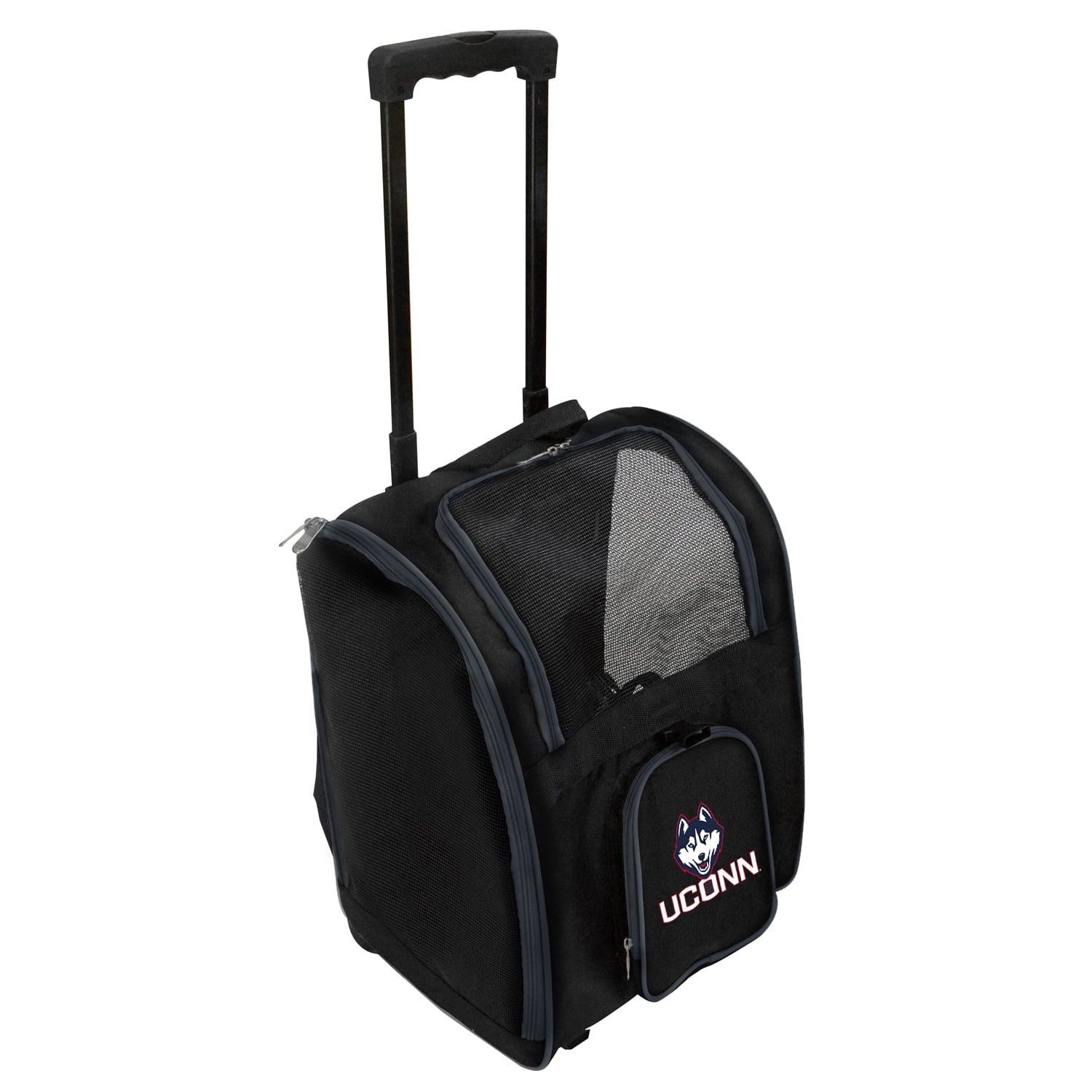 NCAA Connecticut Huskies Premium Pet Carrier with Wheels