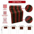 thumbnail image 5 of Table Runner 13x70in Inches Long, Reindeer on Dark Green BackgroundLinen Washable Dresser Scarf Red StripedKitchen Dinning Tablerunners for Holiday/Party/Wedding/Home Tables Decor, 5 of 9