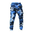 thumbnail image 7 of Homeyce Men's Camo Joggers Sweatpants Camouflage Sweatpants with Pockets Straight Leg Camo Print Cargo Sweats Lounge Pants Drawstring Athletic Workout Gym Casual Sweat Pants,Blue M, 7 of 7