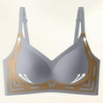 thumbnail image 4 of Guluxicc Jelly Bras for Women Seamless Minimizer Bra Full Coverage Comfortable Push Up Bras, Gray, L, 4 of 8