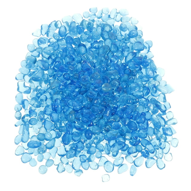 OUNONA Glass Tank Fish Aquarium Pebbles Rocks Gravel Blue Gravels