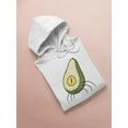 thumbnail image 3 of Avocado Monster Hoodie Women -Image by Shutterstock, Female Small, 3 of 4