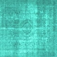 thumbnail image 1 of Ahgly Company Indoor Square Persian Turquoise Blue Traditional Area Rugs, 8' Square, 1 of 4
