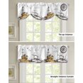 thumbnail image 4 of Retro Illustration Lighthouse Sailing Ship Kitchen Curtains Balcony Adjustable Roman Blinds Small Short Curtain for Living Room, 4 of 6