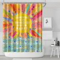 thumbnail image 2 of Extra Long Boho Shower Curtain 72x84 Inches - Vintage Floral & Tropical Leaves Pattern, Waterproof Bohemian Bathroom Decor with 12 Hooks, Tribal Rustic Style, 2 of 5