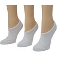 thumbnail image 2 of Converse Womens No Show Socks 3 Pack Half Cushion Ultra Low Made For Chucks Womens One Size White/Multi, 2 of 4