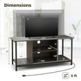 thumbnail image 3 of Costway TV Stand with Power Outlet USB & Type-C Port 3-tier TV Console Table Grey, 3 of 10