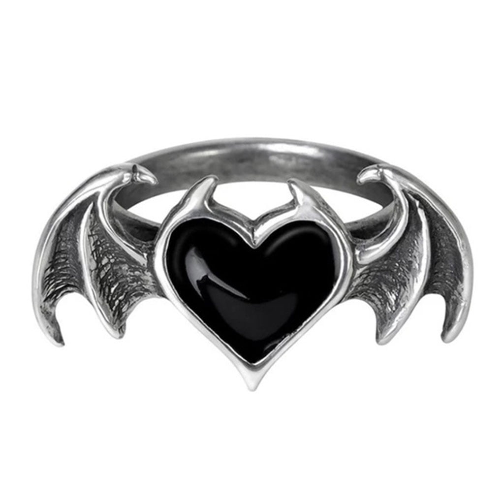 1pc Gothic Angel Wings Rings Adjustable Alloy Punk Ring Women's Fashion Jewelry 