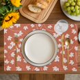 thumbnail image 4 of Fall Maple Leaf Placemats Set of 4, Vintage Red Orange Beige Autumn Leaves Placemats for Dining Table, Place Mats for Kitchen Tabletop, Waterproof Wipeable Dining Table Mats Set, 4 of 9