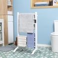 thumbnail image 2 of HOMCOM 8-Bar Wall Mounted & Free Standing Plug-in Electric Towel Warmer, White, 2 of 9