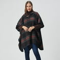 thumbnail image 2 of ZEBLIOSO Women's Hooded Shawls and Wraps Cowgirl Style in Winter Western Ponchos One Size, 2 of 4