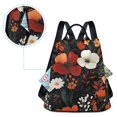thumbnail image 5 of FORMRS Women's Travel Backpack Purse Anti-Theft Hidden Pockets Casual Shoulder Bag, Red Flowers Pattern, 5 of 7
