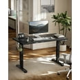 thumbnail image 3 of Kyspho 55" x 28" Electric Standing Desk, Adjustable Height Sit Stand Up Desk with 4 Memory Pre-Set, Home Office Gaming Desk with Headphone Hook, Black, 3 of 6