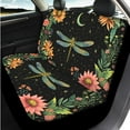 thumbnail image 3 of Uorisanigo Dragonfly Floral 14 Pieces Automobile Seat Cover Sets Steering Wheel Cover Comfortable Car Headrest Cover and Center Console Cover Cars Seat Belt Pad Cover Fit for Most Car,Suv, 3 of 6