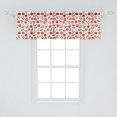 thumbnail image 2 of Ambesonne Food Window Valance, Tomatoes and Branch Leaves, 54" X 18", Vermilion and White, 2 of 3