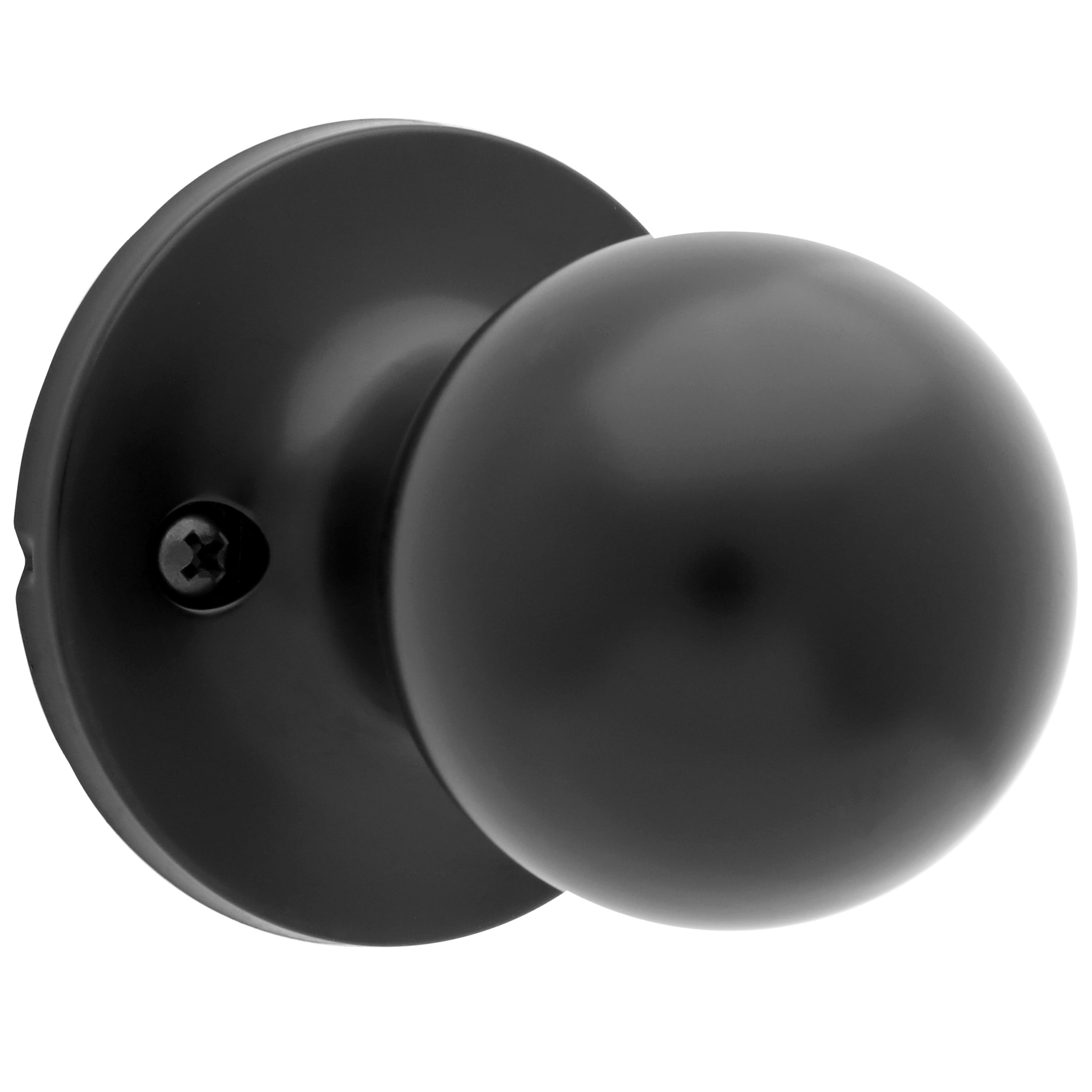 Hyper Tough Interior Non-Locking Ball Passage Hall & Closet Doorknob Matte Black Finish