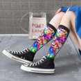 thumbnail image 3 of Lsque Mario Printed Crew Socks Men's Women's LightWeight Thin Casual Calf Socks ,Knee High Socks,Cotton Socks, 3 of 9