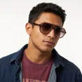 thumbnail image 2 of Men's VLIZ Lindbergh Aviator Style Sunglasses, 2 of 8