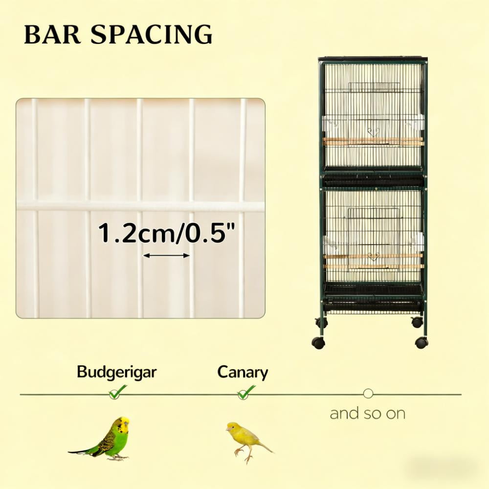Bird Aviary Indoor with Multi-Door Design,Large Bird Cage for Wingspan