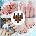 thumbnail image 5 of 6Pcs 15ml Refillable Empty DIY Nail Polish Bottles Transparent Brown Glass Fingernail Bottle Cylindrical Vials Containers with Brush Stainless Steel Beads for Nail Art Sample Brown Glass, 5 of 6