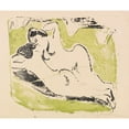 thumbnail image 2 of Ernst Ludwig Kirchner 17x15 Black Ornate Wood Framed Double Matted Museum Art Print Titled - Sunny Bathing (1909), 2 of 5