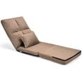 thumbnail image 2 of Giantex Triple Fold Down Sofa Bed, Adjustable Floor Couch Sofa with One Pillow, 6 Reclining Position, Convertible Upholstered Guest Sleeper, Modern Folding Lounge Chaise for Living Room and Bedroom, 2 of 7
